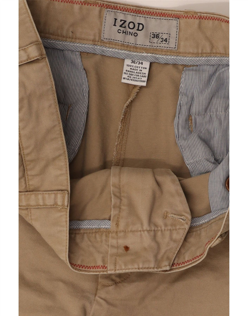 IZOD Mens Straight Chino Trousers W36 L34 Beige Cotton Vintage Izod and Second-Hand Izod from Messina Hembry 