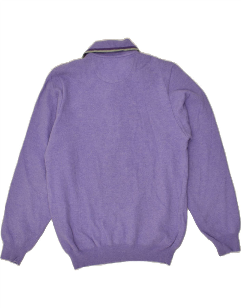 PAUL & SHARK Mens Polo Neck Jumper Sweater Small Purple Wool | Vintage Paul & Shark | Thrift | Second-Hand Paul & Shark | Used Clothing | Messina Hembry 