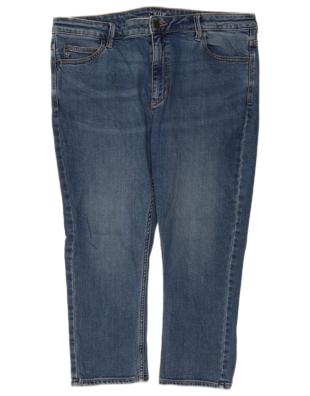 Marks & Spencer Womens Capri Jeans UK 16 Large W36 L21 Blue Cotton