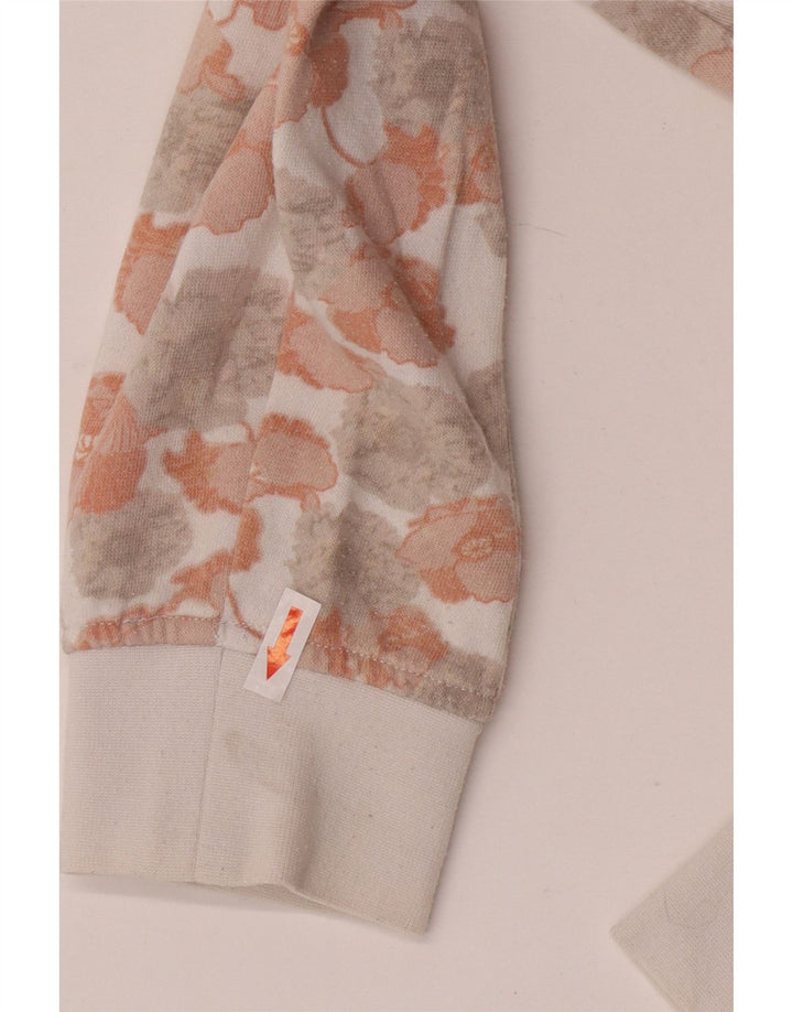 Vans Womens Graphic Oversized Sweatshirt Jumper UK 14 Medium White Floral