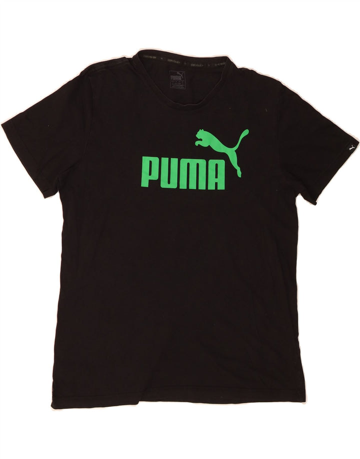PUMA Mens Graphic T-Shirt Top Large Black Vintage Puma and Second-Hand Puma from Messina Hembry 