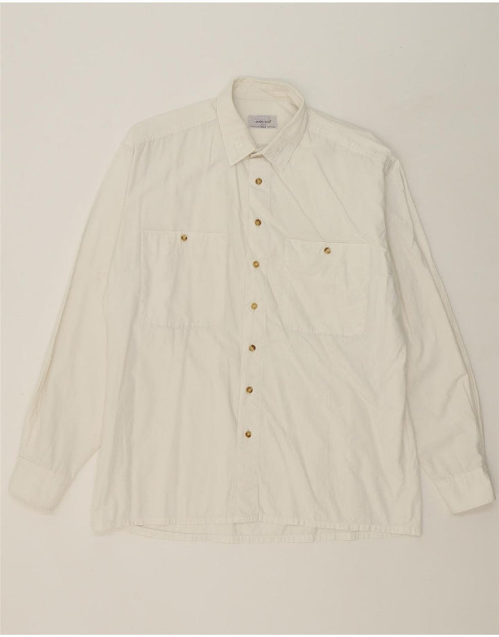 ANDRE LEON Mens Shirt Size 41/42 Larg White Cotton Vintage Andre Leon and Second-Hand Andre Leon from Messina Hembry 