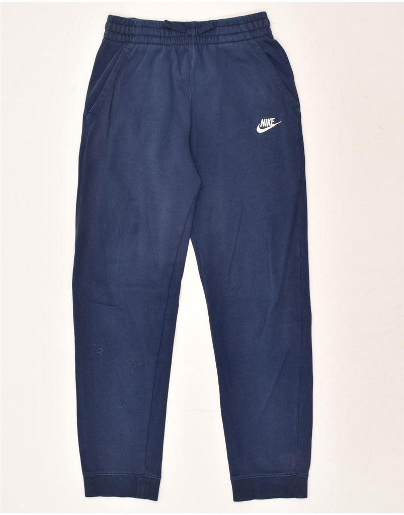 NIKE Boys Tracksuit Trousers Joggers 13-14 Years Navy Blue Cotton | Vintage Nike | Thrift | Second-Hand Nike | Used Clothing | Messina Hembry 