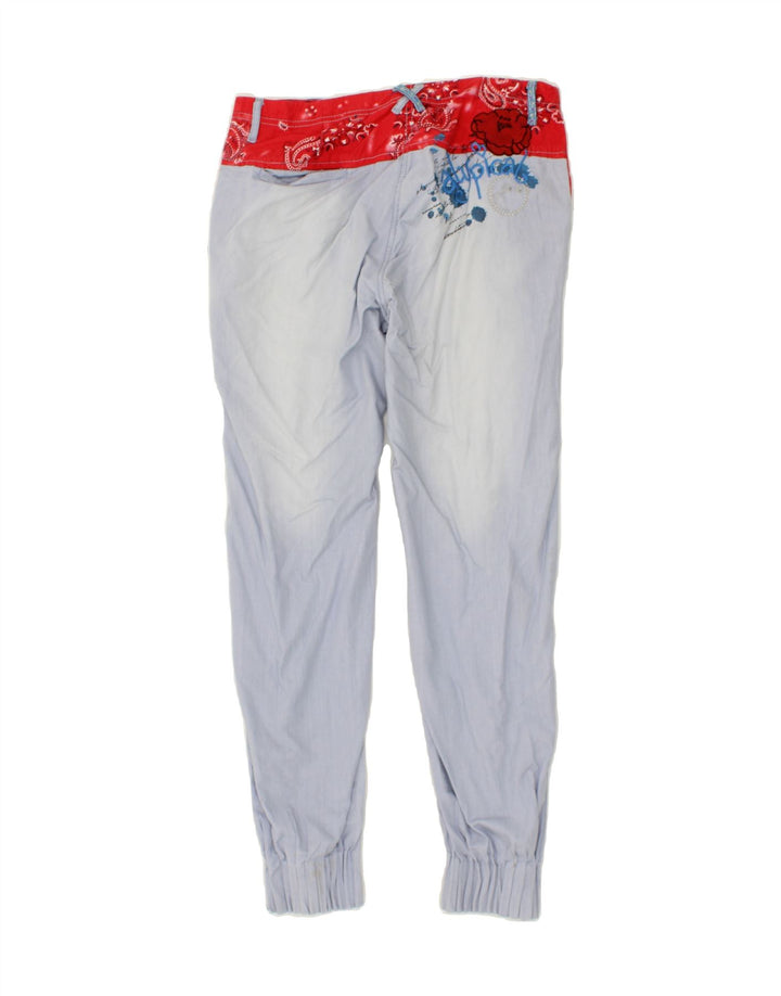 DESIGUAL Womens Joggers Slim Jeans W28 L29  Blue Colourblock Vintage Desigual and Second-Hand Desigual from Messina Hembry 