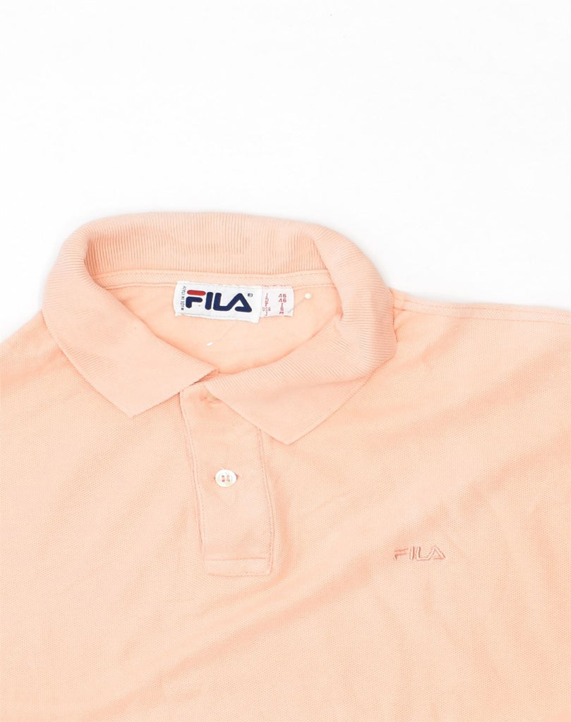 FILA Mens Polo Shirt IT 46 Small Orange Cotton | Vintage | Thrift | Second-Hand | Used Clothing | Messina Hembry 