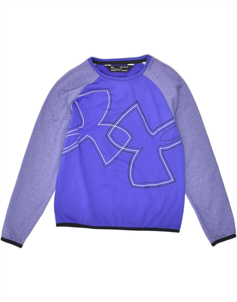 UNDER ARMOUR Girls Graphic Sweatshirt Jumper 11-12 Years Medium Blue | Vintage Under Armour | Thrift | Second-Hand Under Armour | Used Clothing | Messina Hembry 