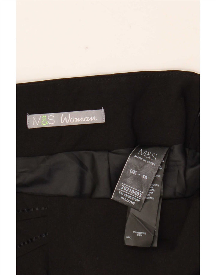 Marks & Spencer Womens Trumpet Skirt UK 10 Small W29 Black Polyester