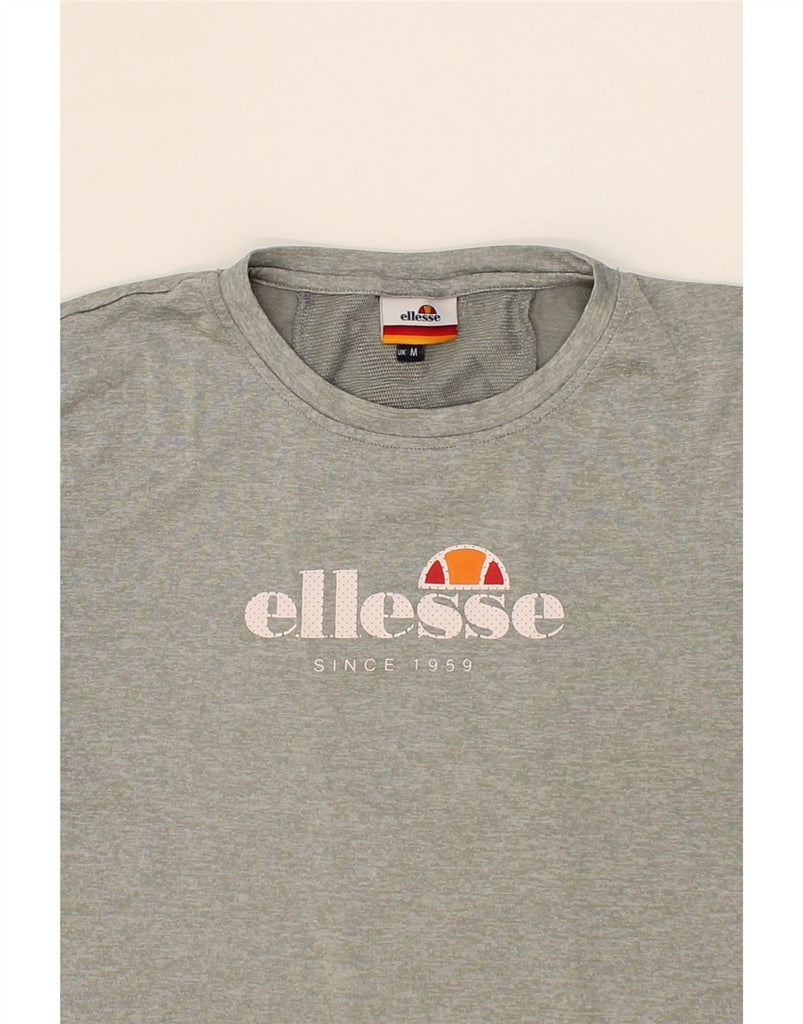 ELLESSE Mens Graphic T-Shirt Top Medium Grey Polyester Vintage Ellesse and Second-Hand Ellesse from Messina Hembry 
