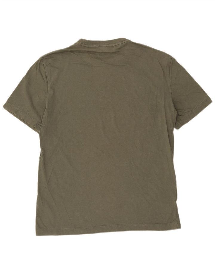 Calvin Klein Mens Graphic T-Shirt Top Medium Khaki Cotton
