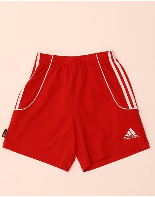 Adidas Boys Climalite Sport Shorts 9-10 Years XS Red Polyester