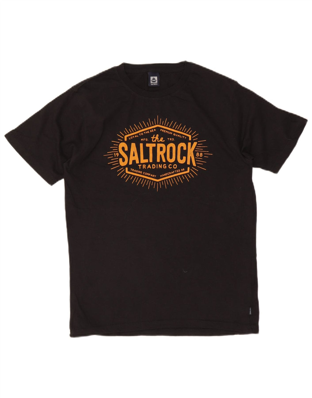 Saltrock Mens Graphic T-Shirt Top Small Black Cotton