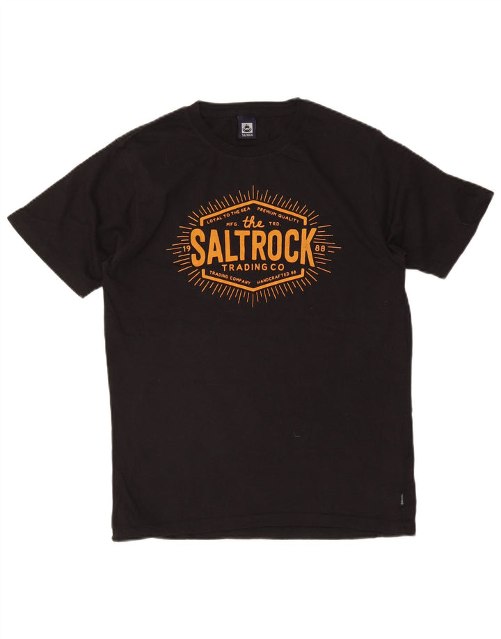 Saltrock Mens Graphic T-Shirt Top Small Black Cotton
