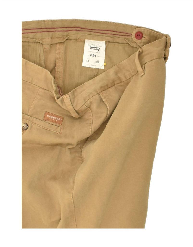 CARRERA Mens Straight Chino Trousers W40 L28 Beige Cotton | Vintage Carrera | Thrift | Second-Hand Carrera | Used Clothing | Messina Hembry 