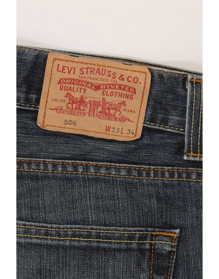 Levi's Mens 506 Standard Fit Straight Jeans W33 L31 Blue