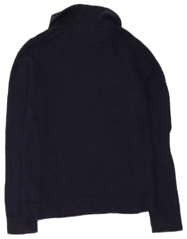 Hobbs Womens Roll Neck Jumper Sweater UK 12 Medium Navy Blue Wool