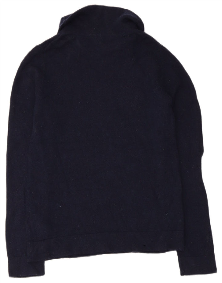 Hobbs Womens Roll Neck Jumper Sweater UK 12 Medium Navy Blue Wool