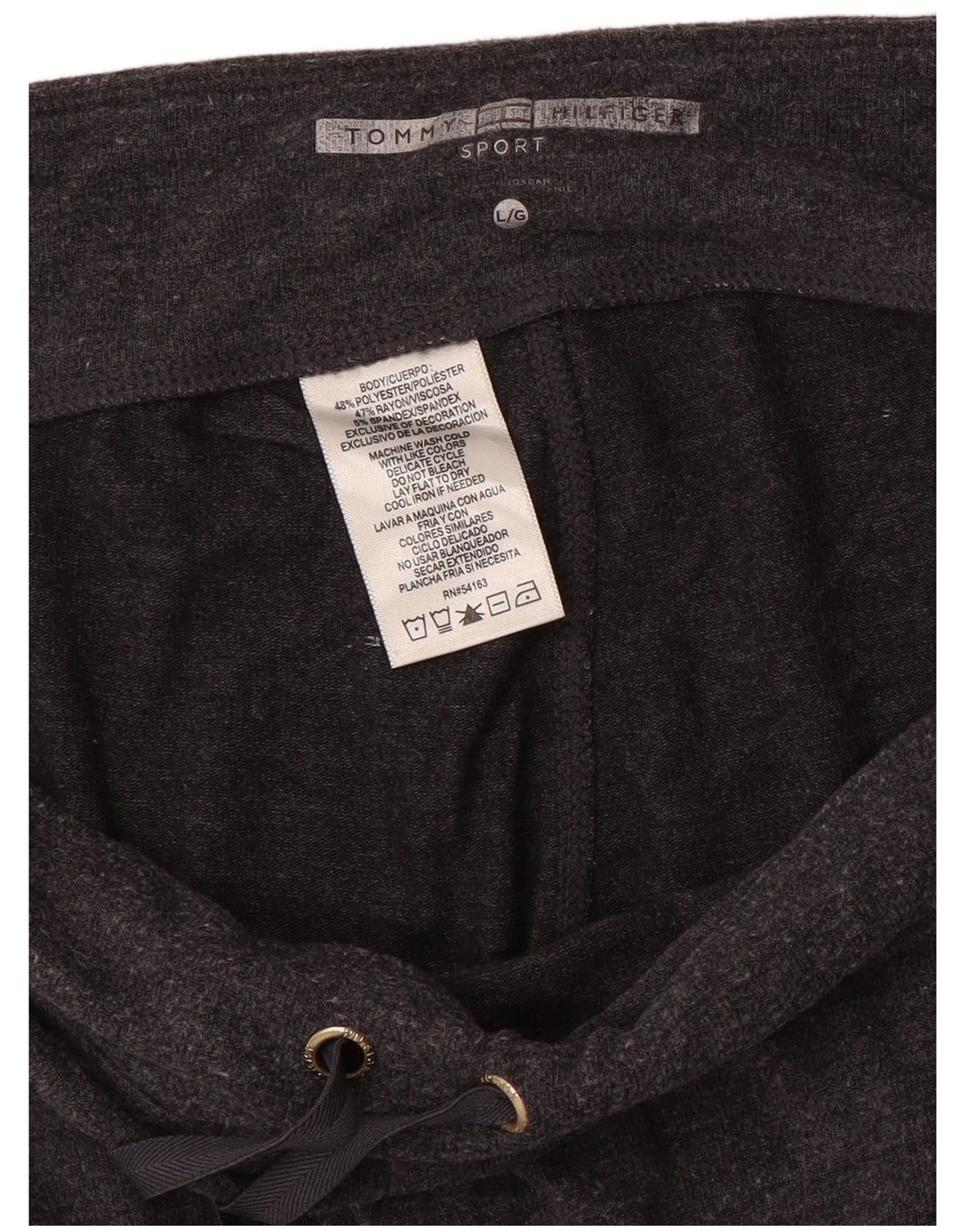 Tommy Hilfiger Womens Tracksuit Trousers Joggers UK 16 Large Grey