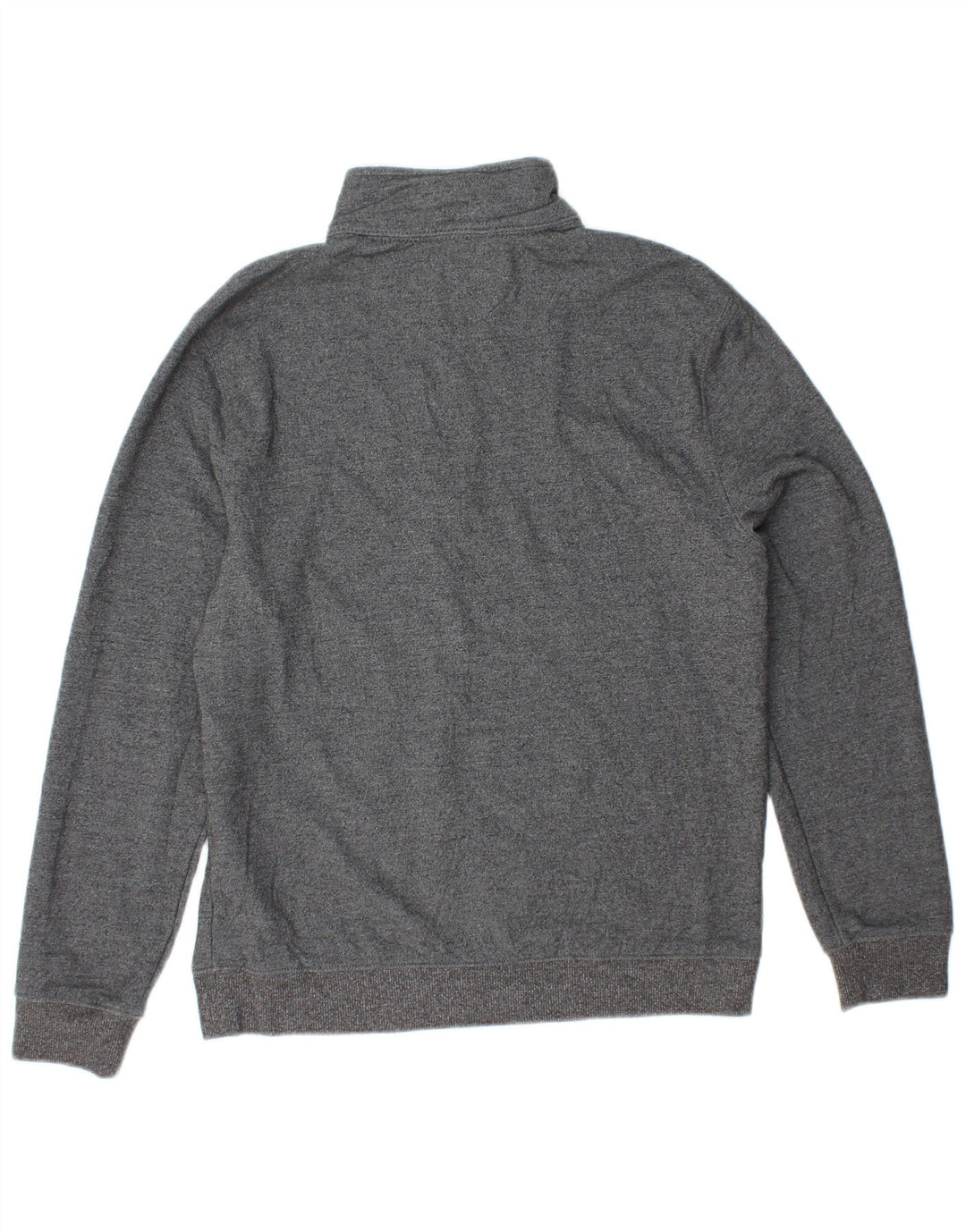 IZOD Mens Zip Neck Sweatshirt Jumper Small Grey Polyester