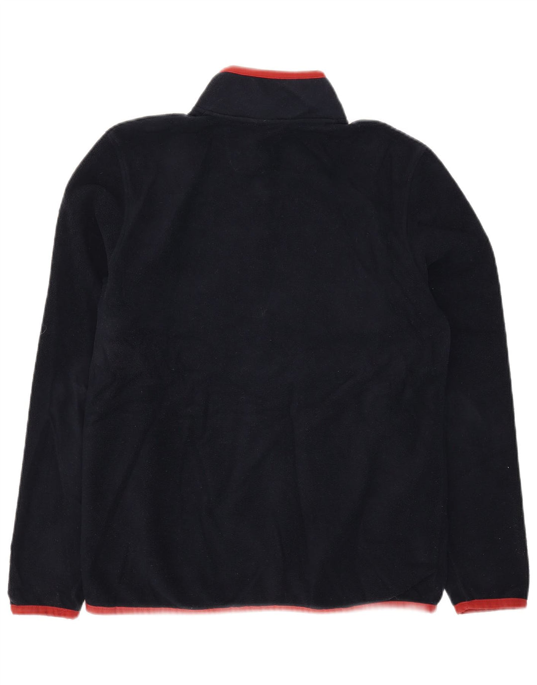 Marks & Spencer Mens Zip Neck Fleece Jumper Small Navy Blue Polyester