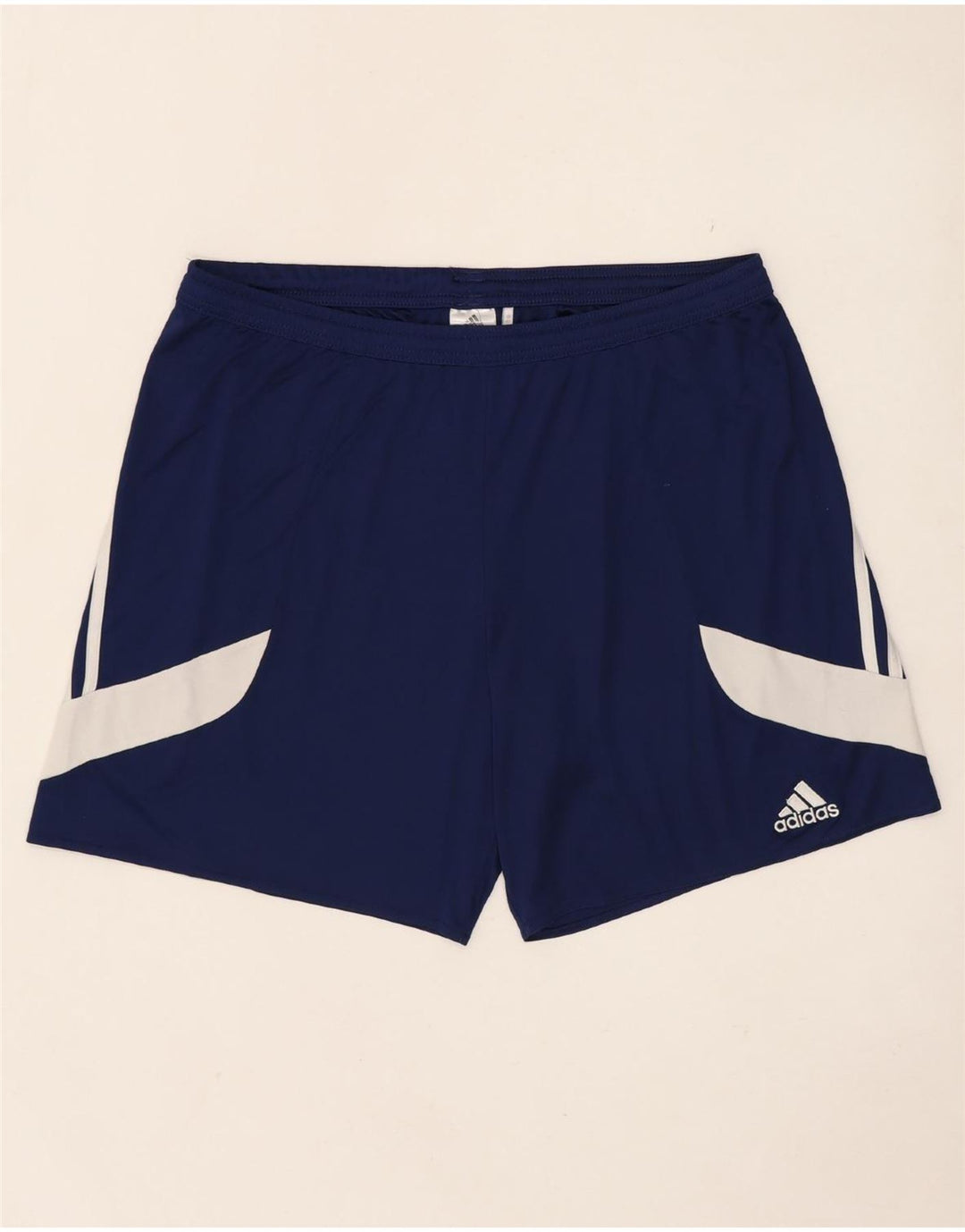 ADIDAS Mens Climalite Sport Shorts XL  Navy Blue Colourblock Polyester