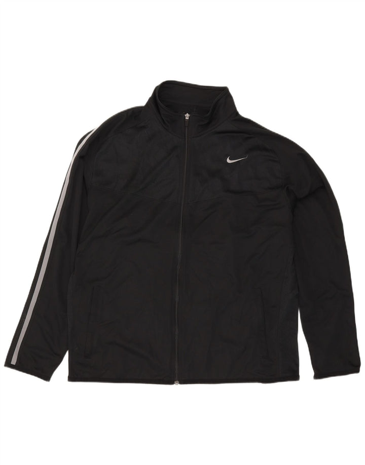 Nike Mens Tracksuit Top Jacket 2XL Black Polyester
