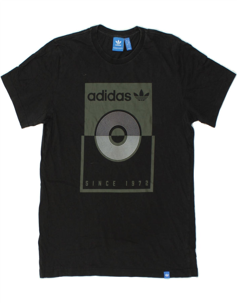 ADIDAS Mens Graphic T-Shirt Top Medium Black Cotton | Vintage Adidas | Thrift | Second-Hand Adidas | Used Clothing | Messina Hembry 