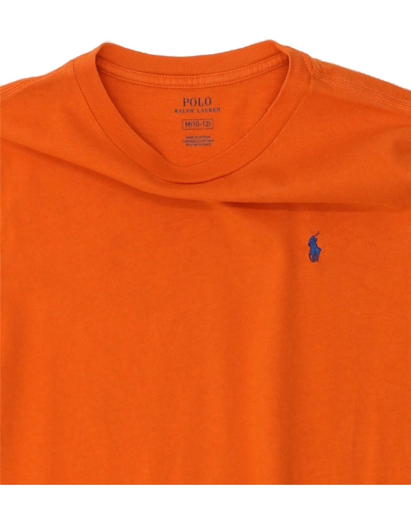 POLO RALPH LAUREN Boys T-Shirt Top 10-11 Years Medium  Orange Cotton | Vintage Polo Ralph Lauren | Thrift | Second-Hand Polo Ralph Lauren | Used Clothing | Messina Hembry 