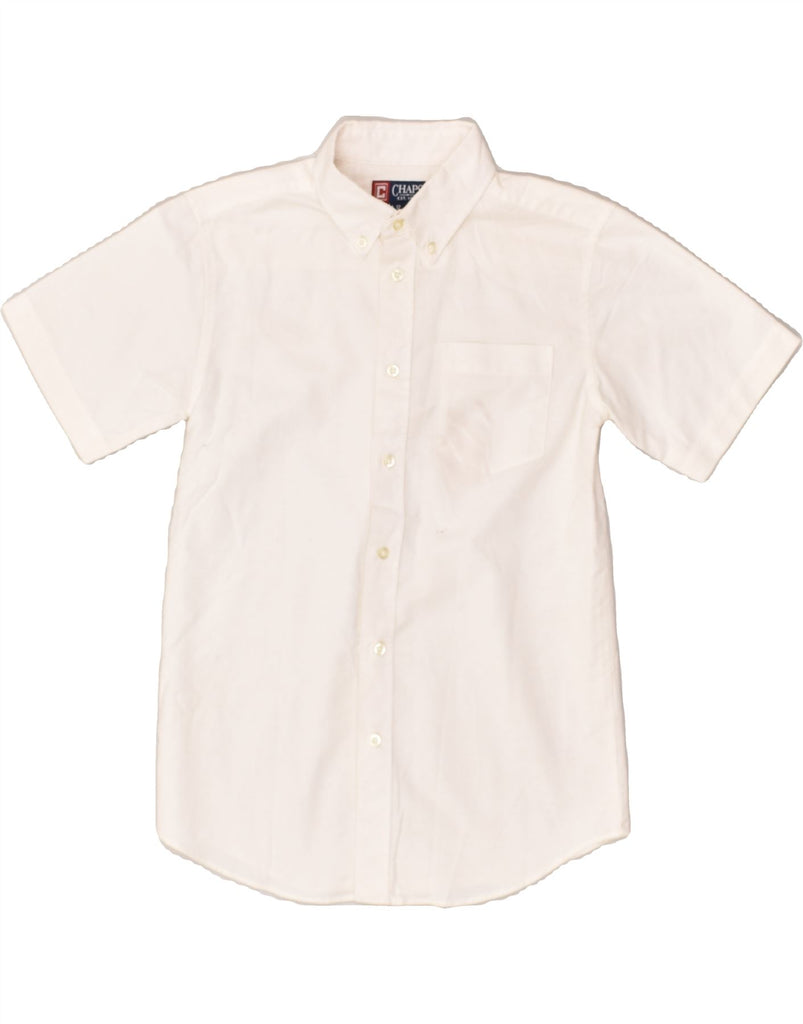 CHAPS Boys Short Sleeve Shirt 11-12 Years White Cotton | Vintage Chaps | Thrift | Second-Hand Chaps | Used Clothing | Messina Hembry 