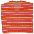 BENETTON Womens Oversized Crop Blouse Top UK 10 Small Multicoloured