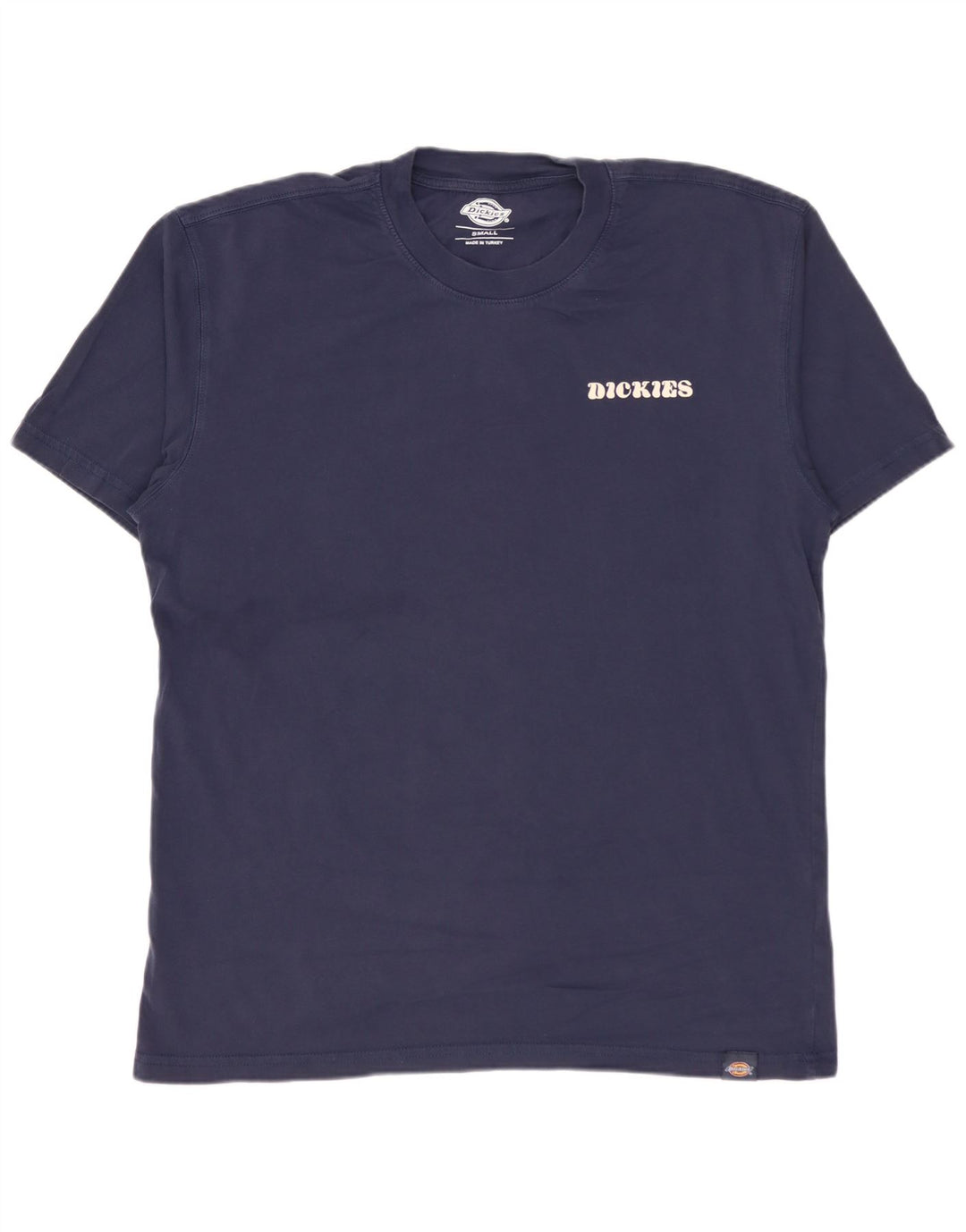 DICKIES Mens Graphic T-Shirt Top Small Navy Blue Cotton