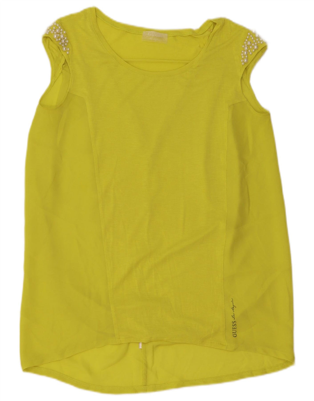Guess Womens Sleeveless Tunic Dress UK 14 Medium Yellow