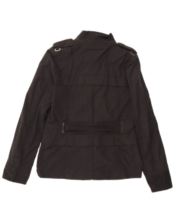 Zara Womens Military Jacket UK 12 Medium  Black