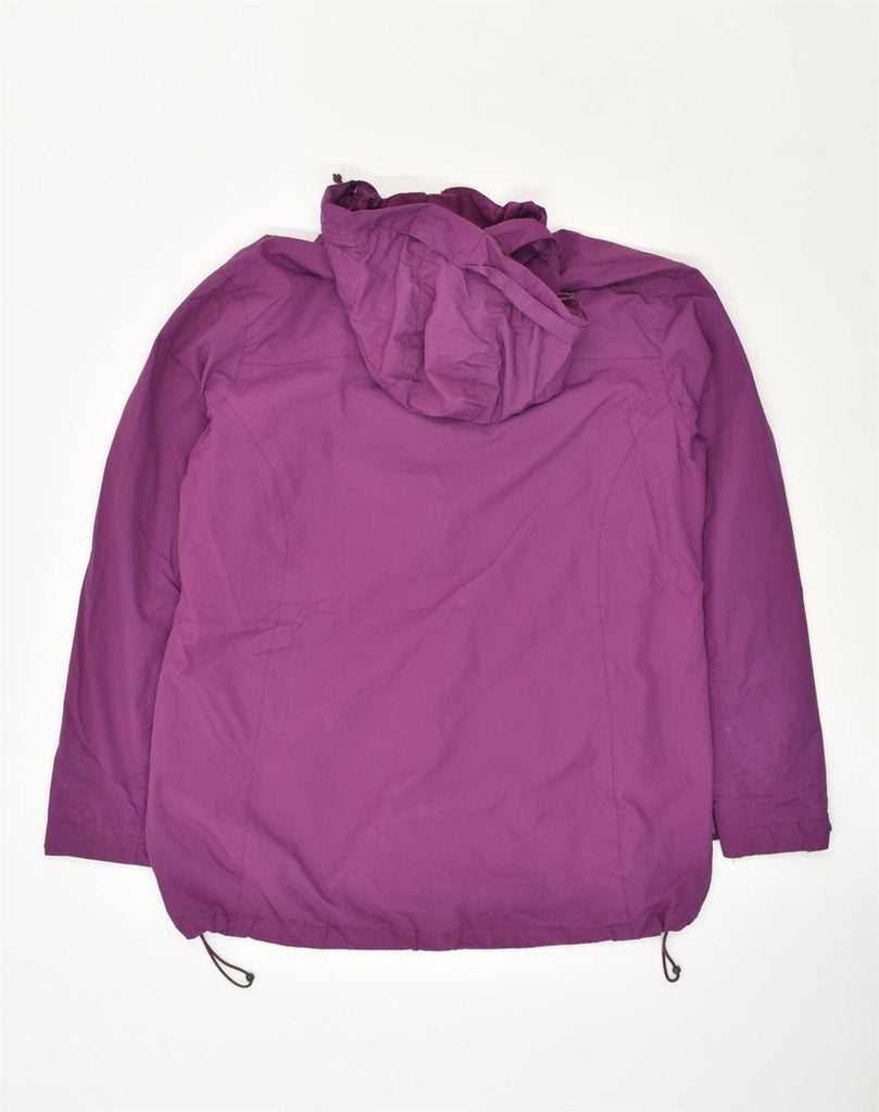 MOUNTAIN WAREHOUSE Womens Hooded Rain Jacket UK 18 XL Purple Nylon | Vintage Mountain Warehouse | Thrift | Second-Hand Mountain Warehouse | Used Clothing | Messina Hembry 