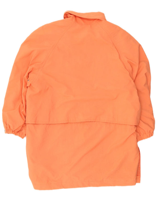 Vintage Womens Oversized Overcoat UK 8 Small Orange Polyester