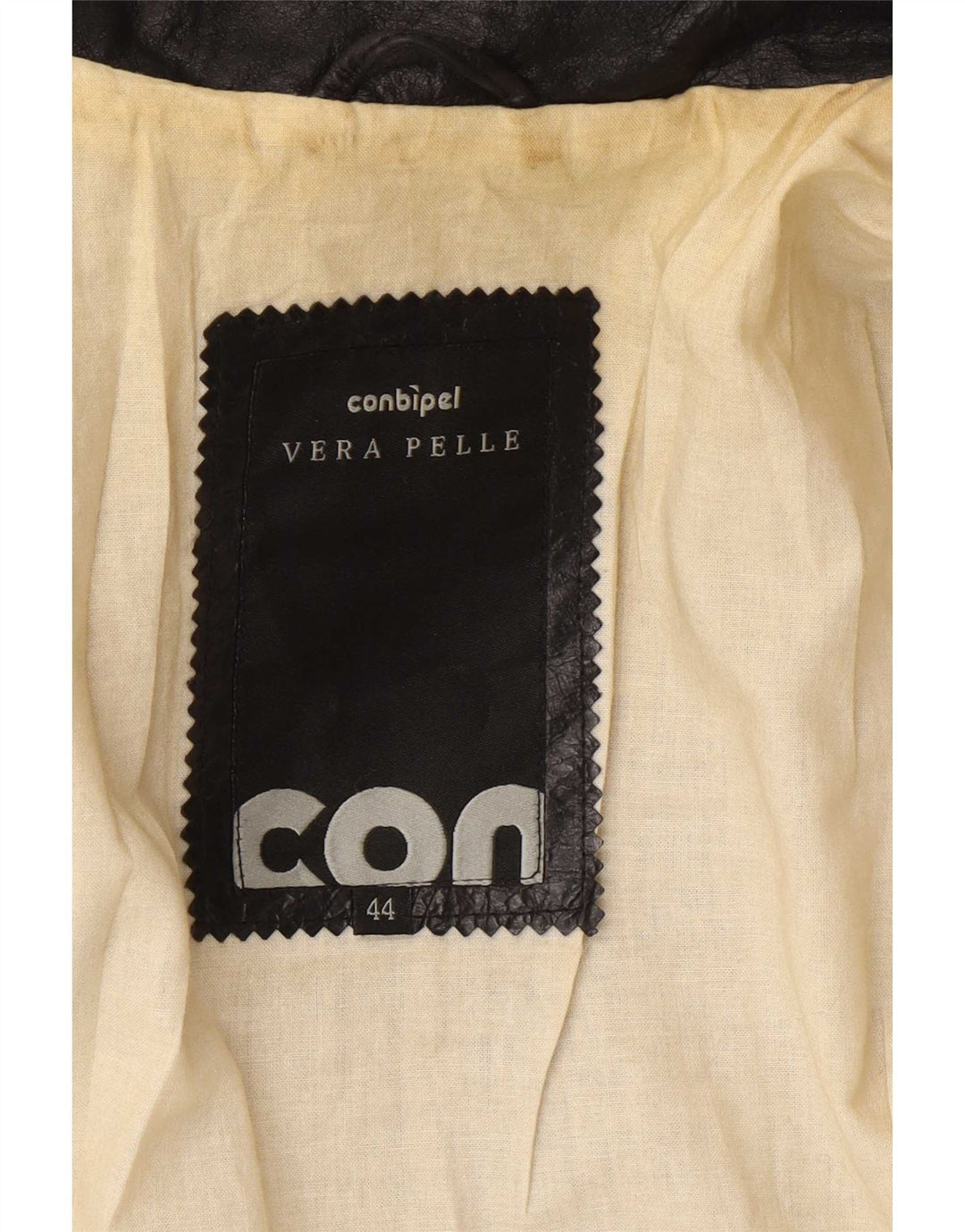 Conbipel Womens Leather Jacket IT 44 Medium Black