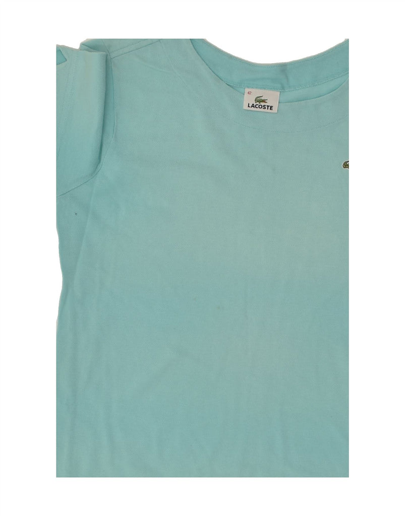 LACOSTE Womens T-Shirt Top Size 42 Large Blue Cotton | Vintage Lacoste | Thrift | Second-Hand Lacoste | Used Clothing | Messina Hembry 