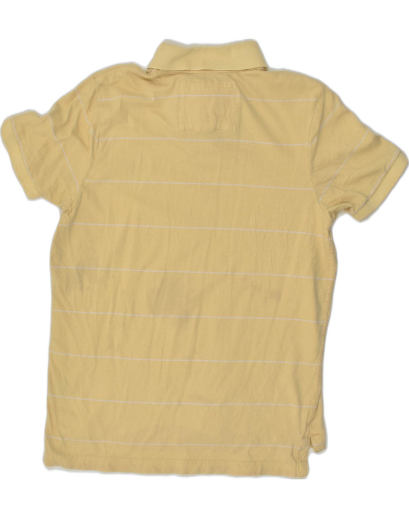 ABERCROMBIE & FITCH Mens Polo Shirt 2XL Beige Striped Cotton | Vintage Abercrombie & Fitch | Thrift | Second-Hand Abercrombie & Fitch | Used Clothing | Messina Hembry 