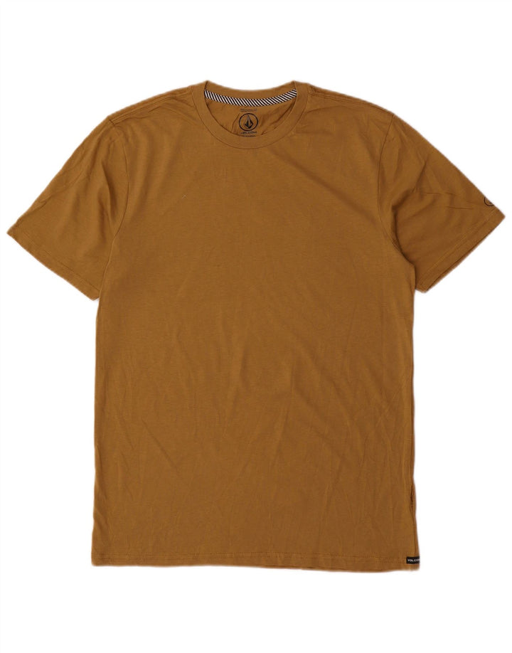 Volcom Mens Modern Fit T-Shirt Top Small Beige Cotton