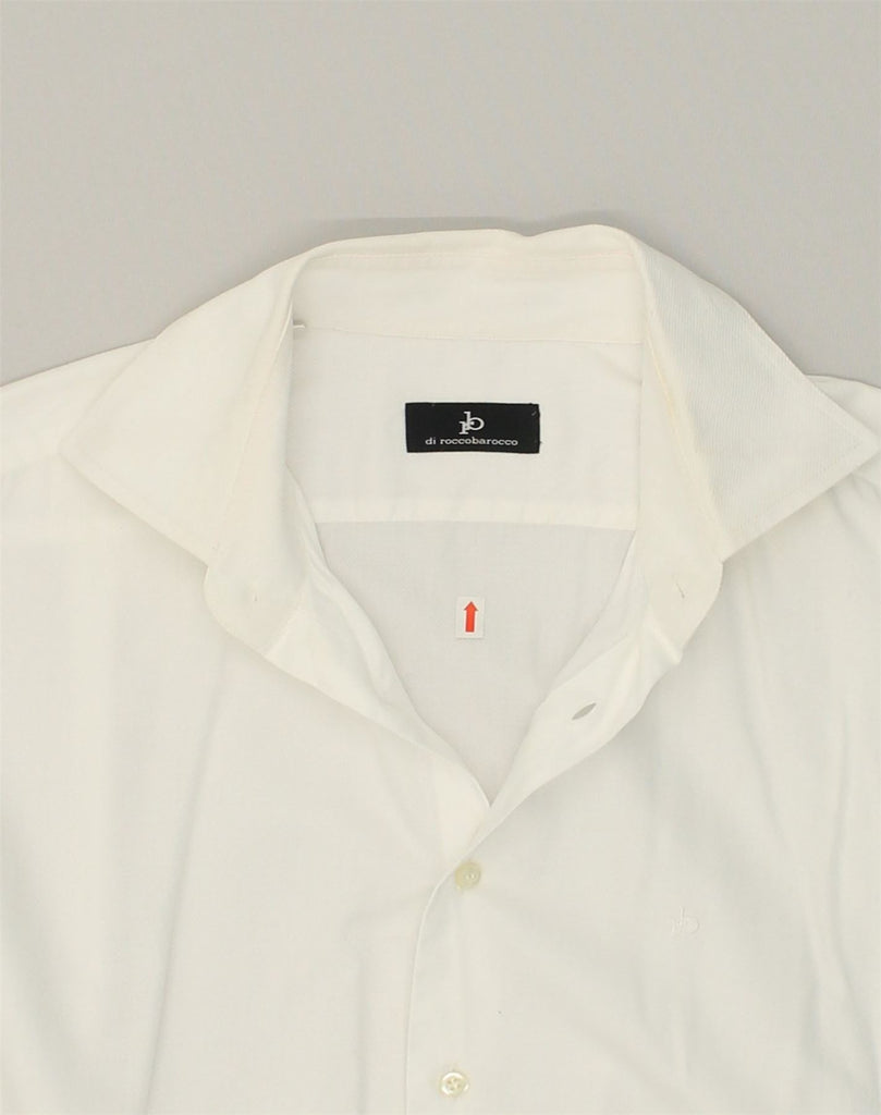 ROCCOBAROCCO Mens Shirt Size 16 1/2 42 Large White Cotton | Vintage Roccobarocco | Thrift | Second-Hand Roccobarocco | Used Clothing | Messina Hembry 