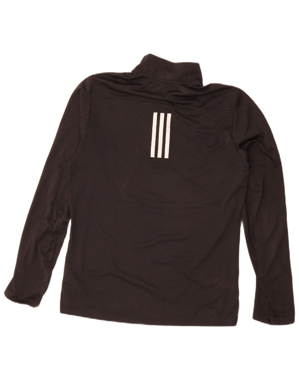 Adidas Mens Aeroready Zip Neck Pullover Tracksuit Top Small Black Polyester