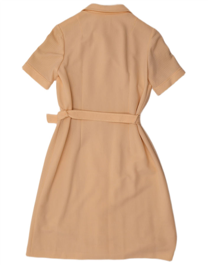 Vintage Womens Polo Dress UK 12 Medium Beige