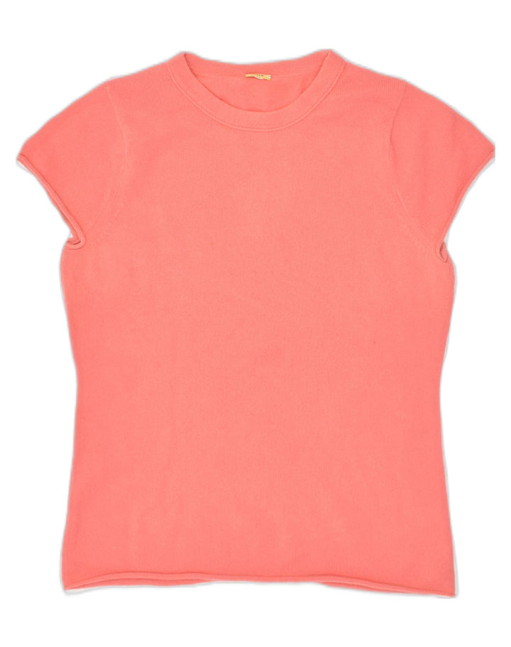 J. CREW Womens Knit T-Shirt Top UK 12 Medium Pink | Vintage J. Crew | Thrift | Second-Hand J. Crew | Used Clothing | Messina Hembry 
