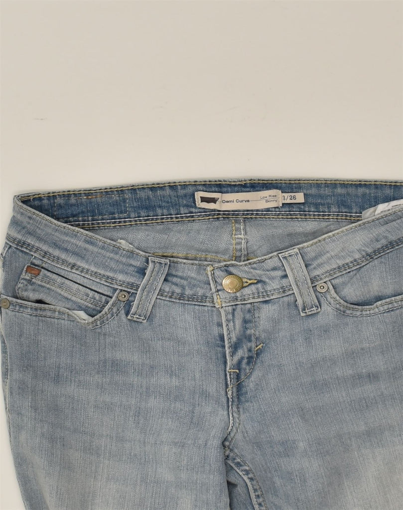 LEVI'S Womens Demi Curve Low Waist Skinny Jeans W26 L28 Blue Cotton | Vintage Levi's | Thrift | Second-Hand Levi's | Used Clothing | Messina Hembry 