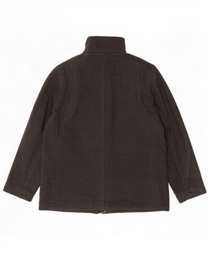 Calvin Klein Mens Utility Jacket UK 40 Large Grey Pinstripe Wool