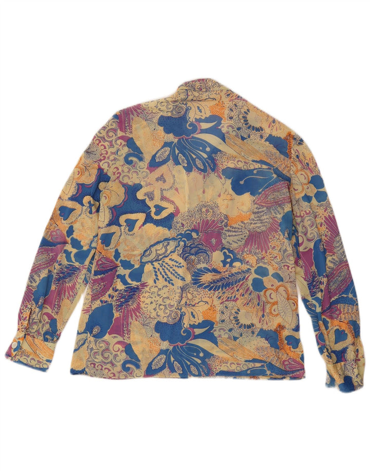 Vintage Womens Shirt Blouse UK 12 Medium Multicoloured Floral