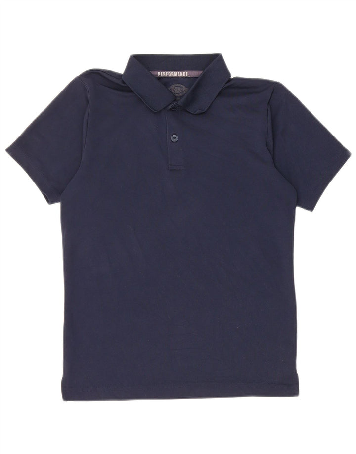 Dickies Boys Polo Shirt 10-11 Years Medium Navy Blue Polyester