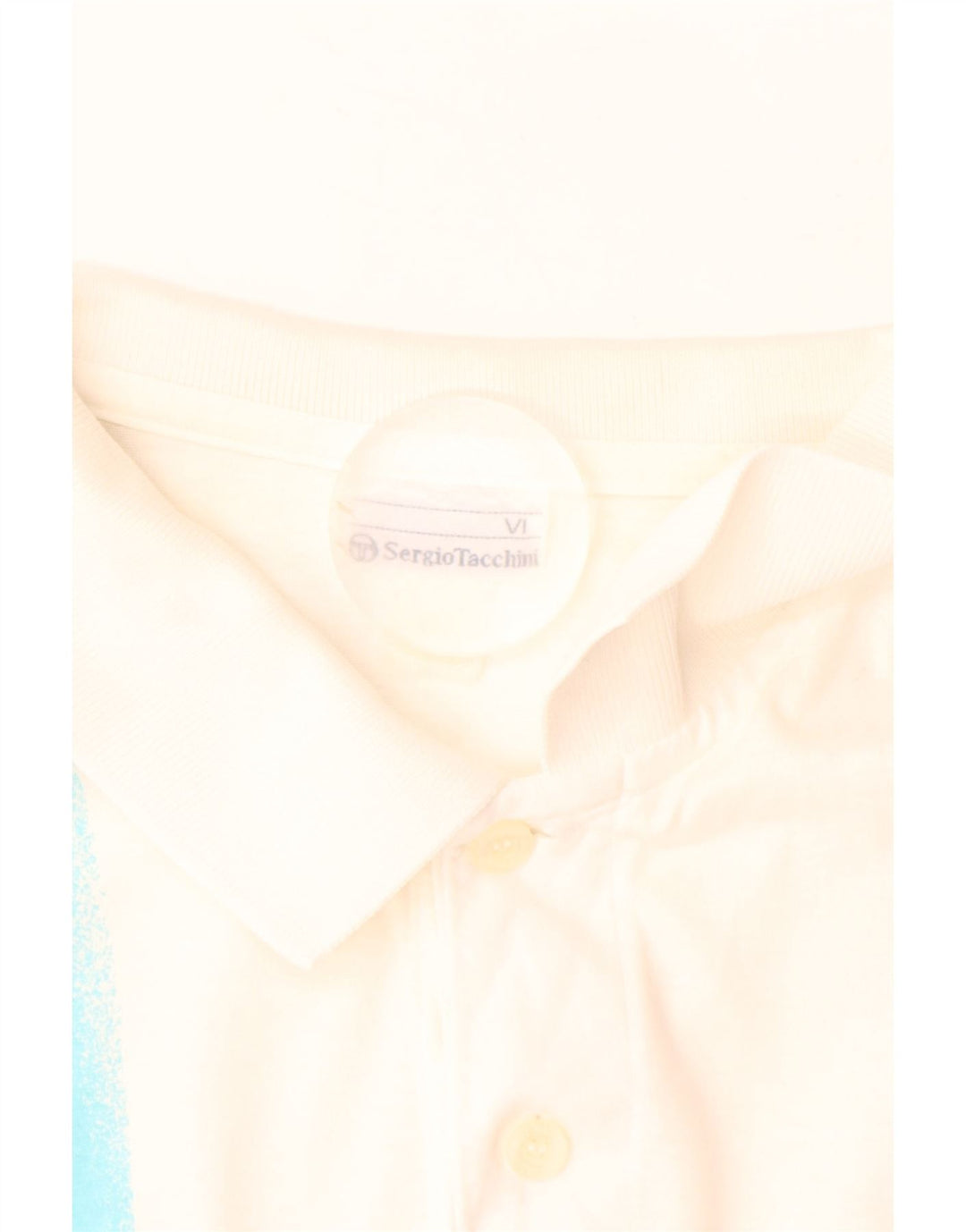 SERGIO TACCHINI Mens Polo Shirt EU 52 Large White Striped