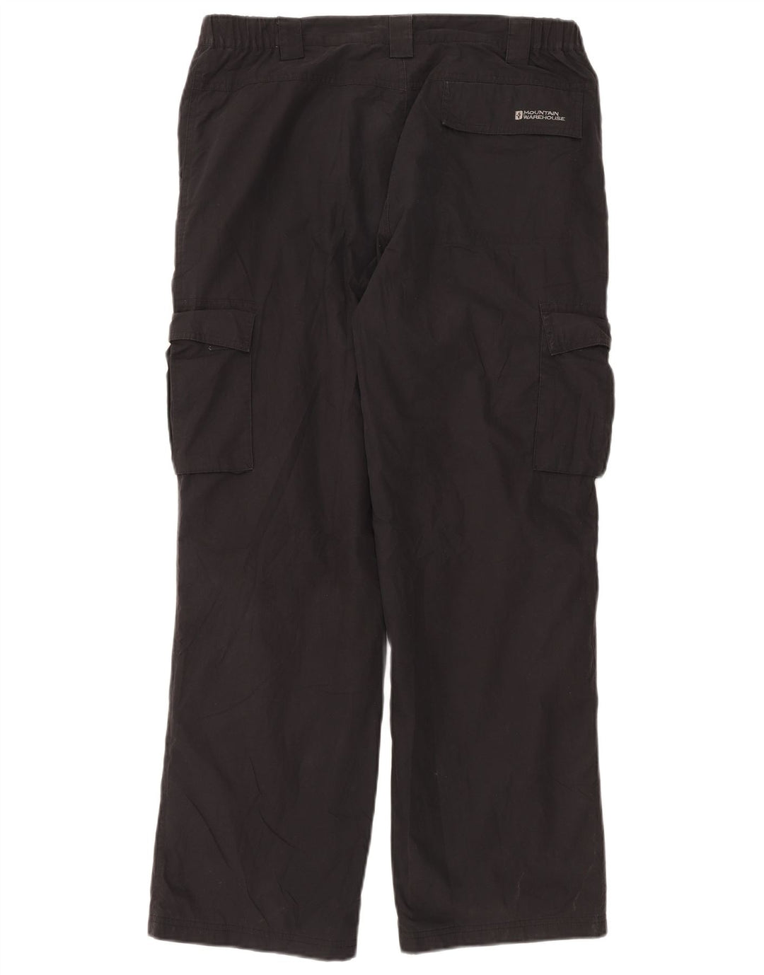 Mountain Warehouse Mens Straight Cargo Trousers W34 L30 Black Polyester
