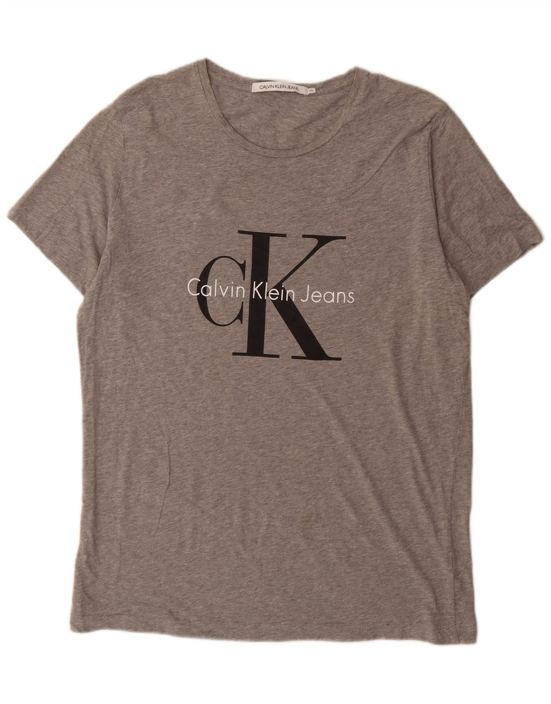 Calvin Klein Jeans Mens Graphic T-Shirt Top 2XL Grey