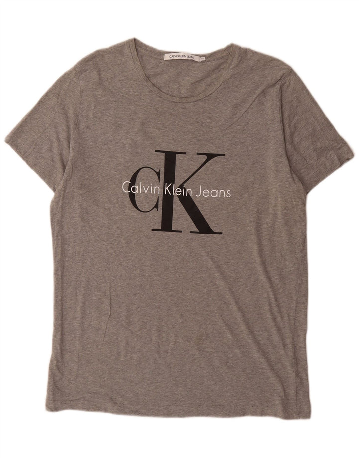Calvin Klein Jeans Mens Graphic T-Shirt Top 2XL Grey